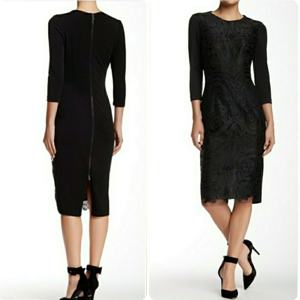 ALEXIA ADMOR Embroidered Sheath Dress